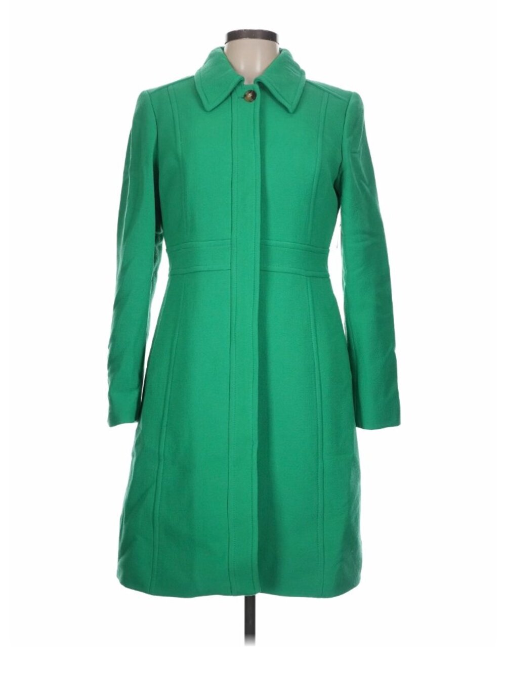 2022 J.Crew Green Italian Double Cloth Coat Sz 10 ⁠Thinsulate LIKE NEW